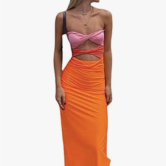 Neon orange dress - Picture 3 of 7